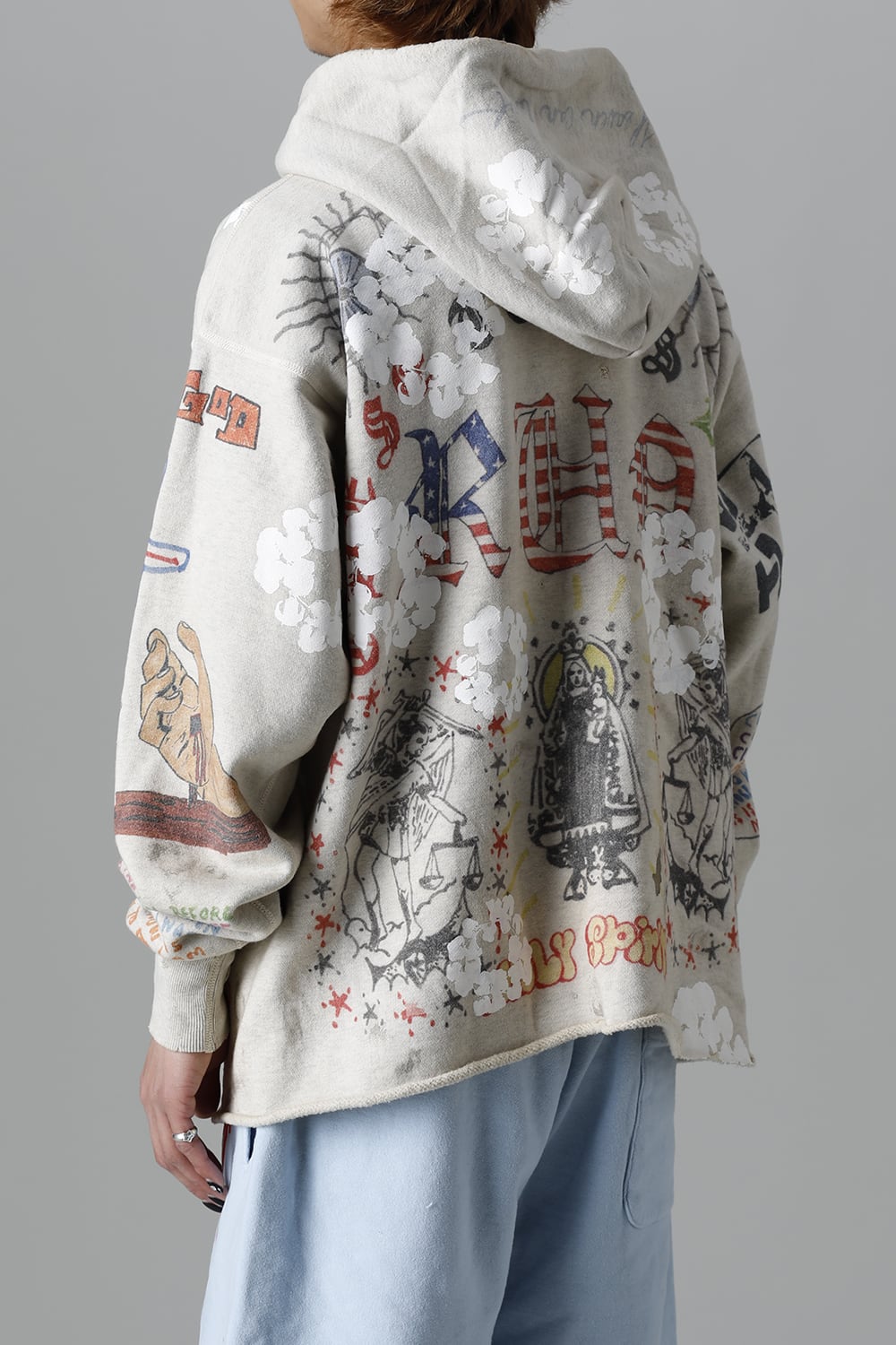 DENIM TEARS × ©SAINT M×××××× "SAINT TEARS" Graffiti Hoodie