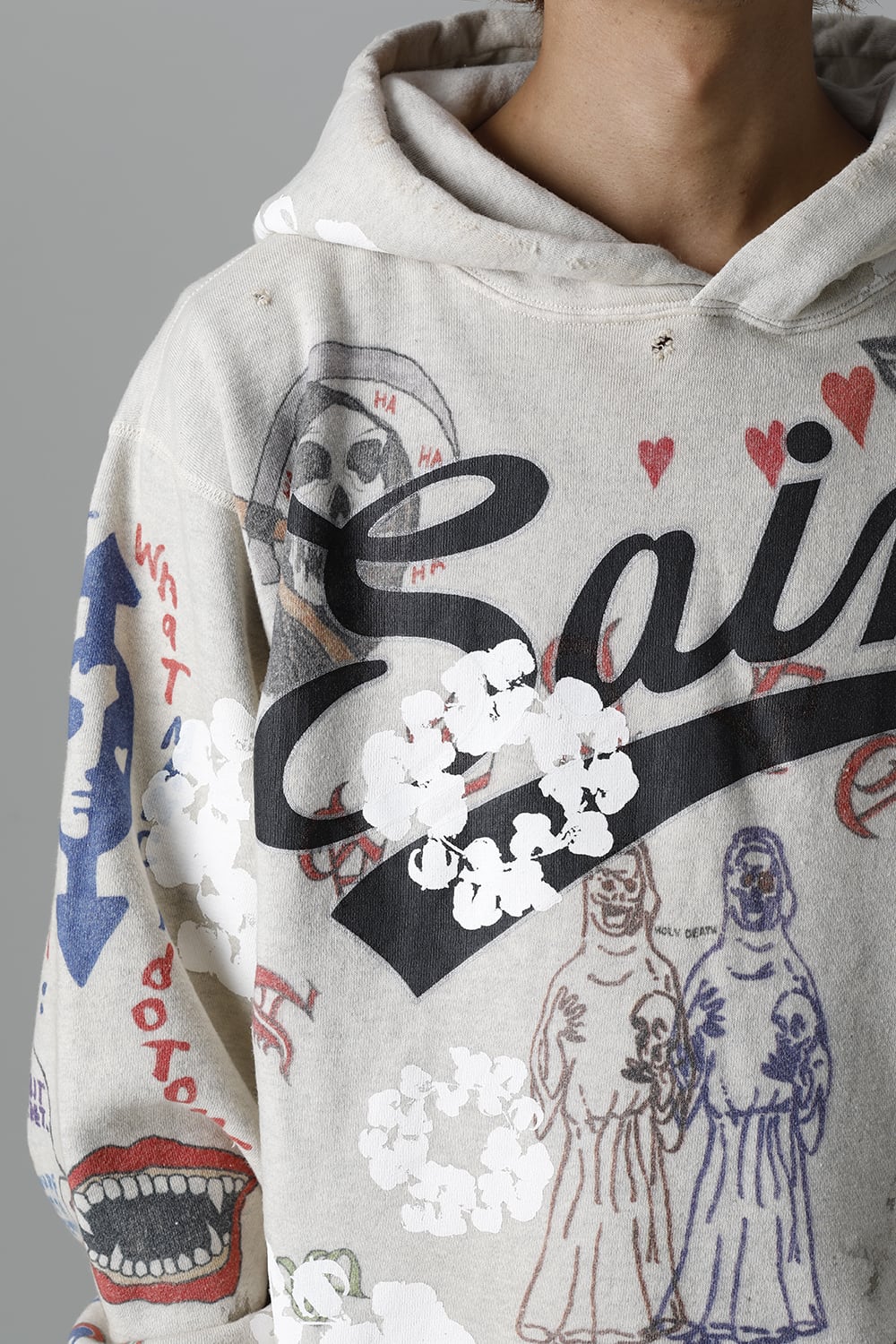 DENIM TEARS × ©SAINT M×××××× "SAINT TEARS" Graffiti Hoodie