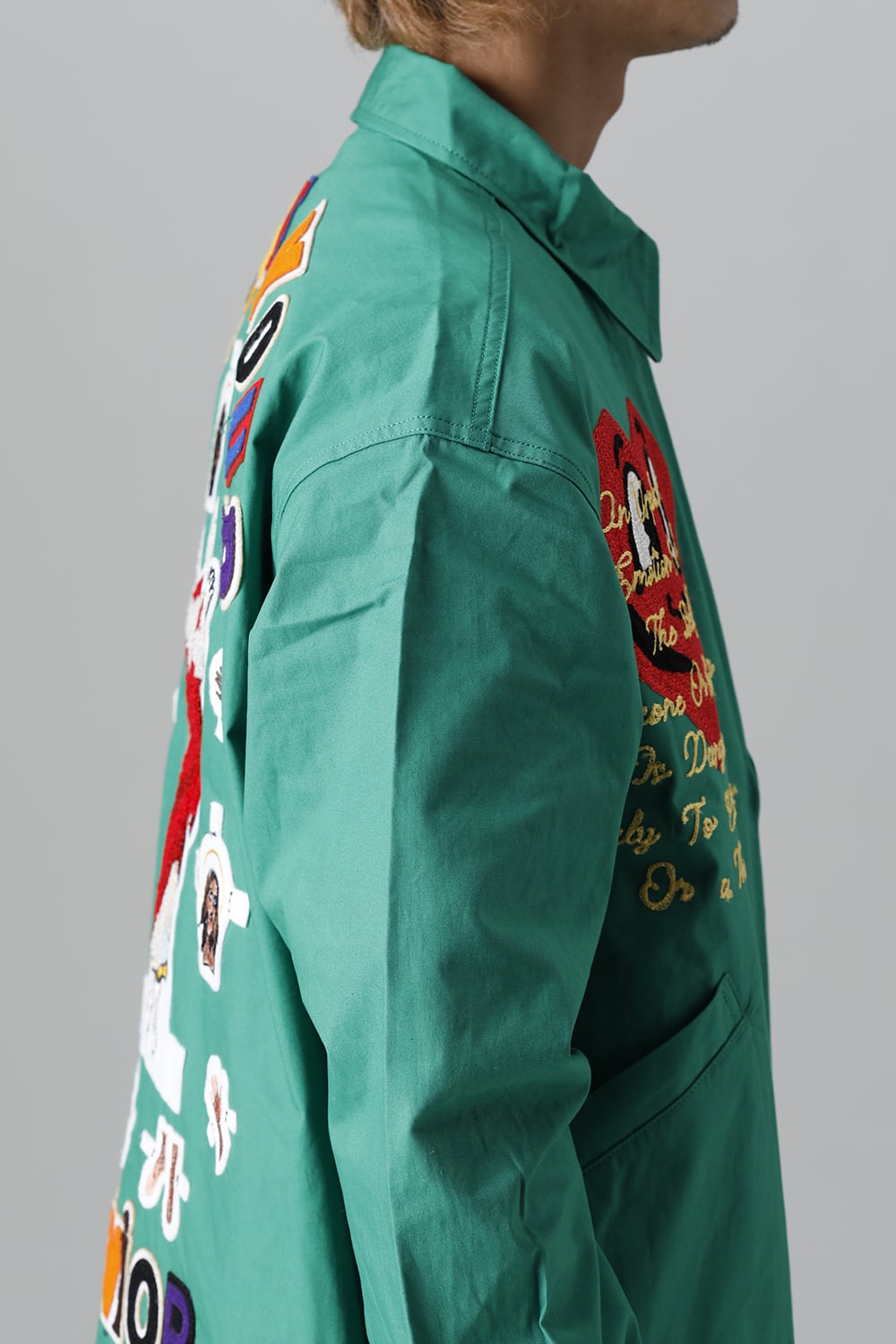 DENIM TEARS × ©SAINT M×××××× "SAINT TEARS" Swing Top Jacket Green