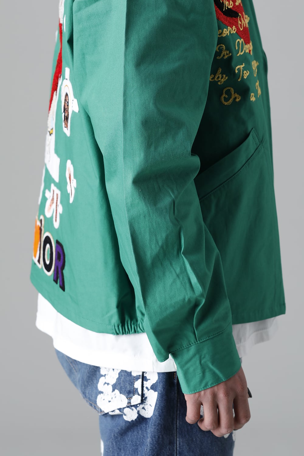 DENIM TEARS × ©SAINT M×××××× "SAINT TEARS" Swing Top Jacket Green