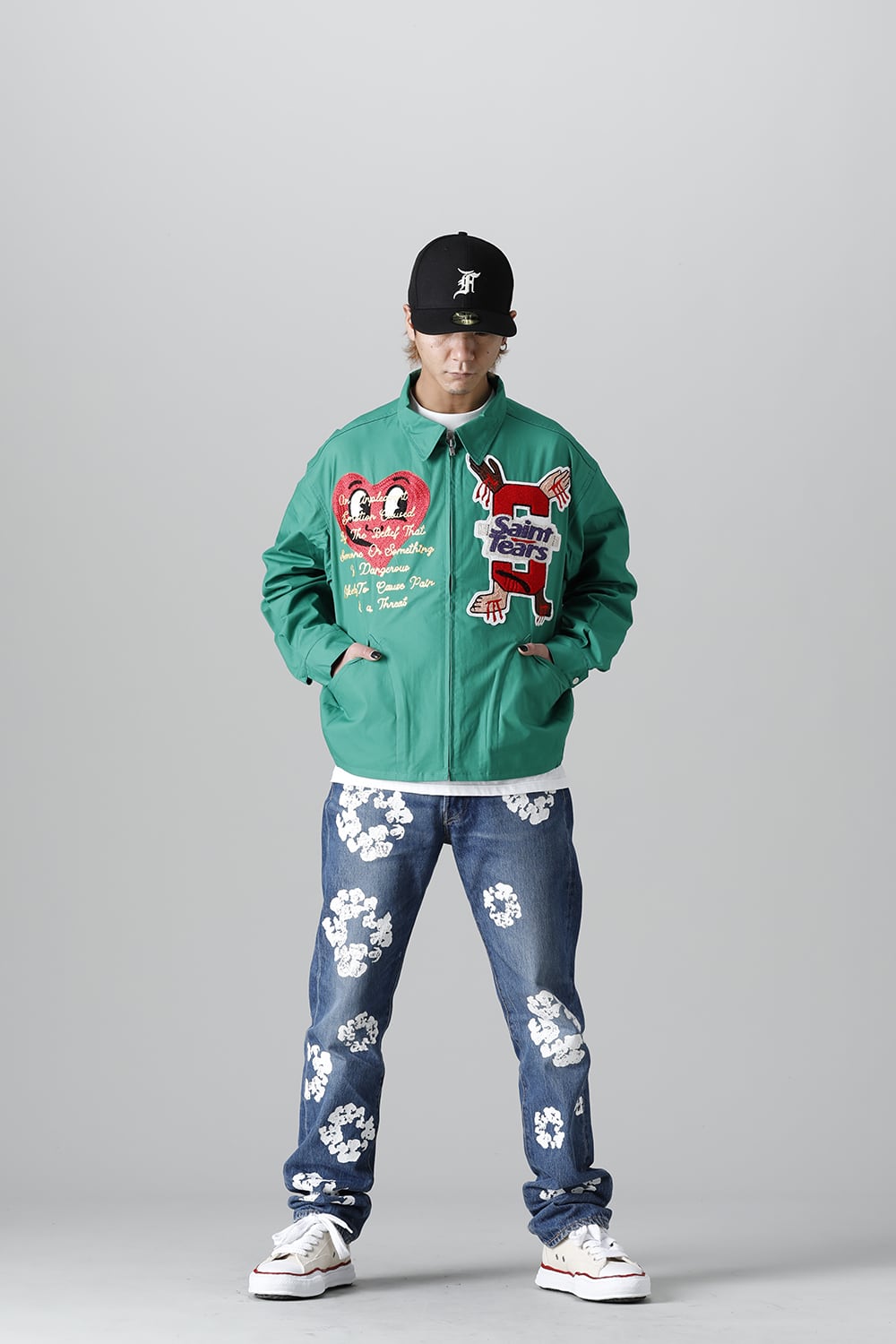 DENIM TEARS × ©SAINT M×××××× "SAINT TEARS" Swing Top Jacket Green