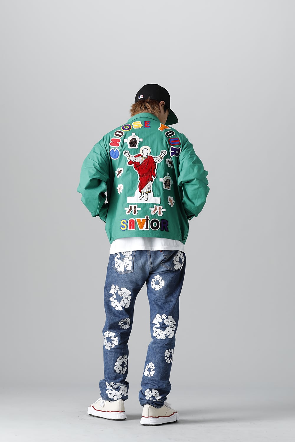 DENIM TEARS × ©SAINT M×××××× "SAINT TEARS" Swing Top Jacket Green