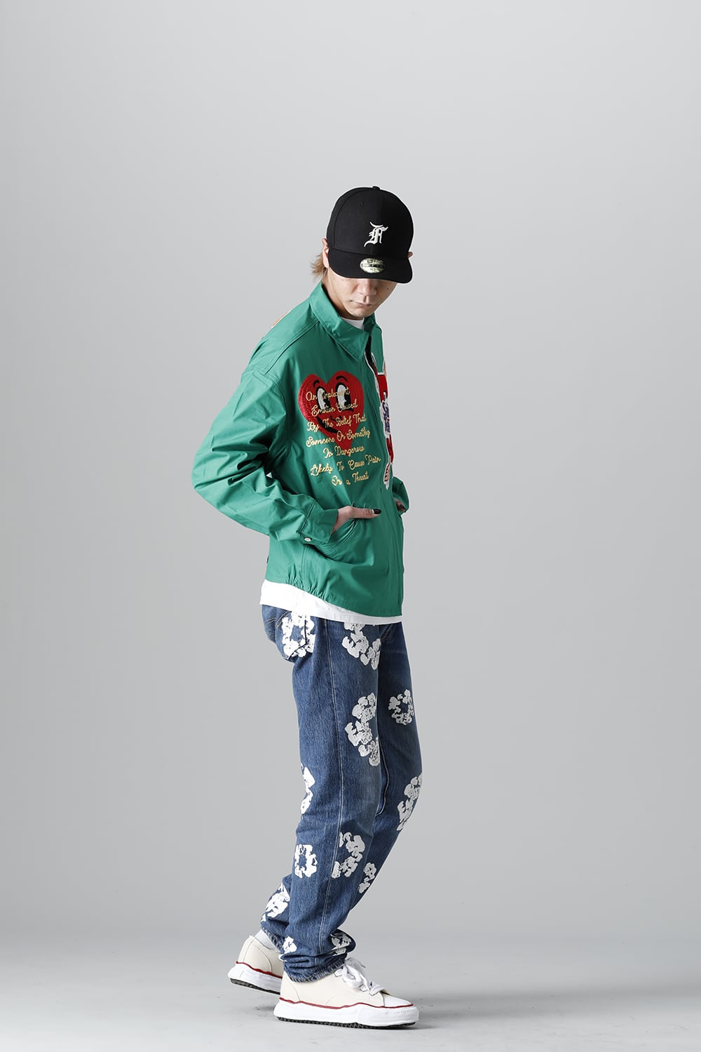 DENIM TEARS × ©SAINT M×××××× "SAINT TEARS" Swing Top Jacket Green