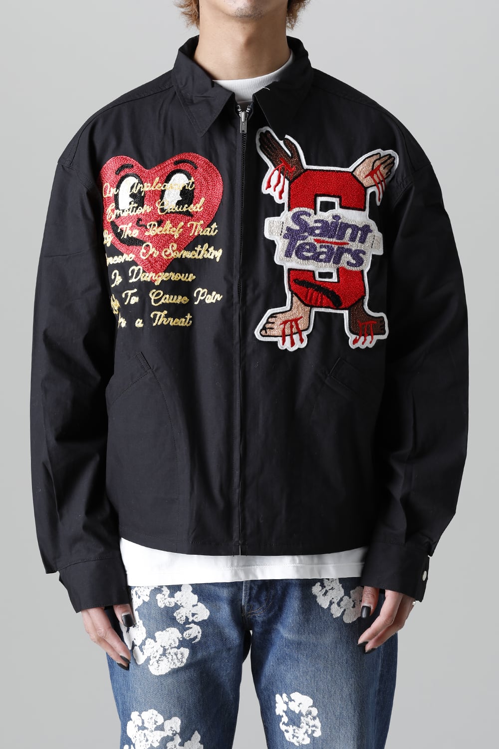 DENIM TEARS × ©SAINT M×××××× "SAINT TEARS" Swing Top Jacket Black