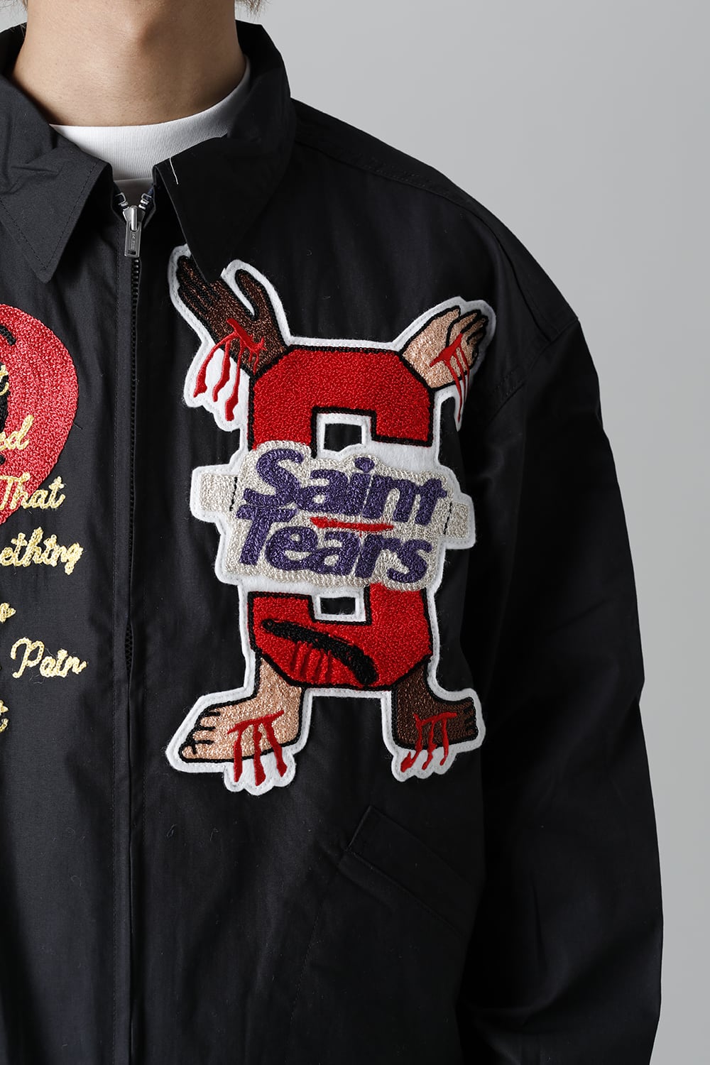 DENIM TEARS × ©SAINT M×××××× "SAINT TEARS" Swing Top Jacket Black