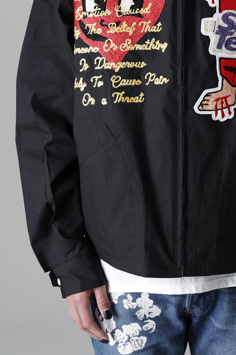 DENIM TEARS × ©SAINT M×××××× "SAINT TEARS" Swing Top Jacket Black