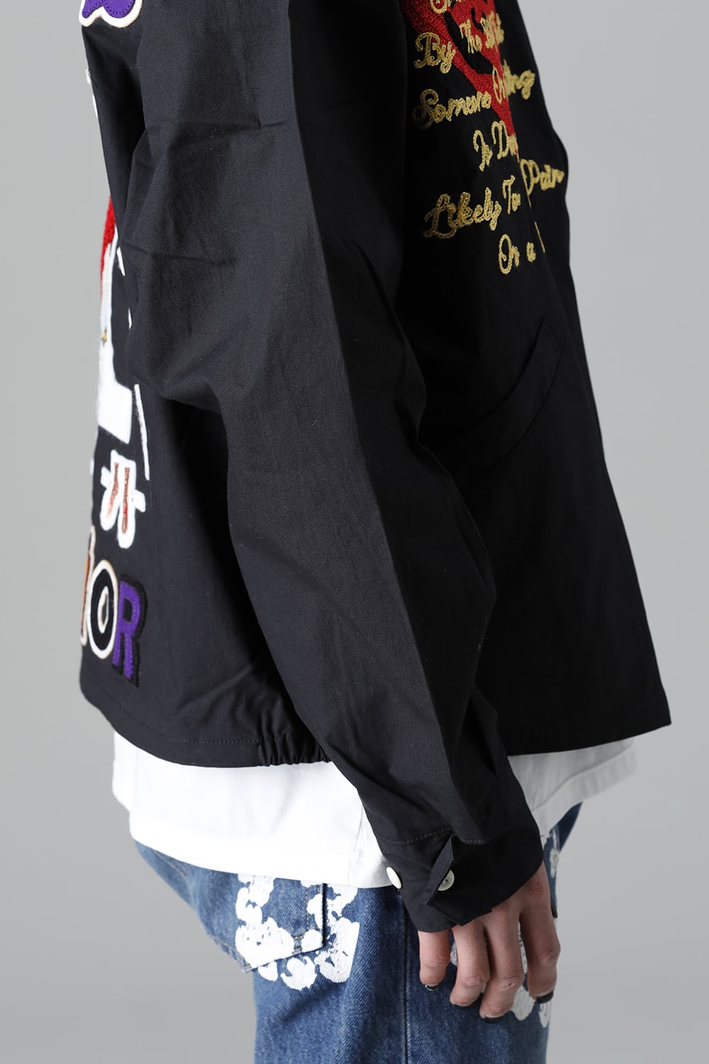 DENIM TEARS × ©SAINT M×××××× "SAINT TEARS" Swing Top Jacket Black