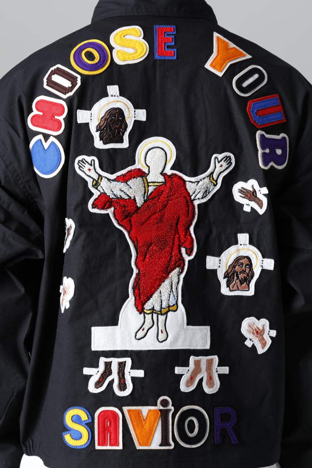 DENIM TEARS × ©SAINT M×××××× "SAINT TEARS" Swing Top Jacket Black