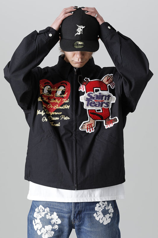 DENIM TEARS × ©SAINT M×××××× "SAINT TEARS" Swing Top Jacket Black