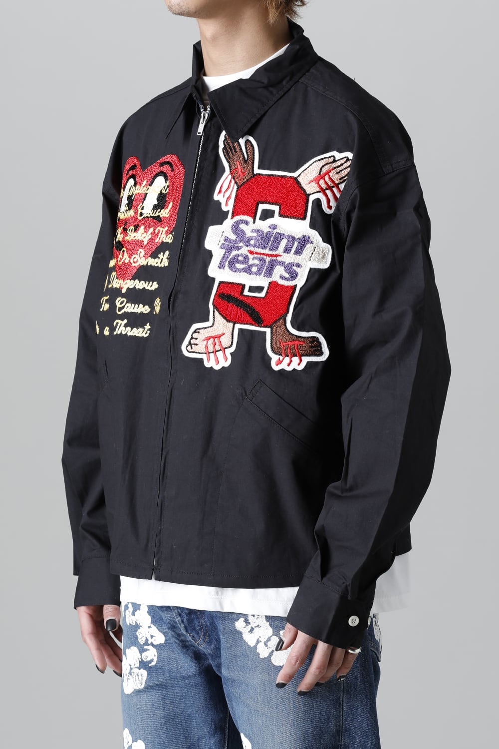 DENIM TEARS × ©SAINT M×××××× "SAINT TEARS" Swing Top Jacket Black