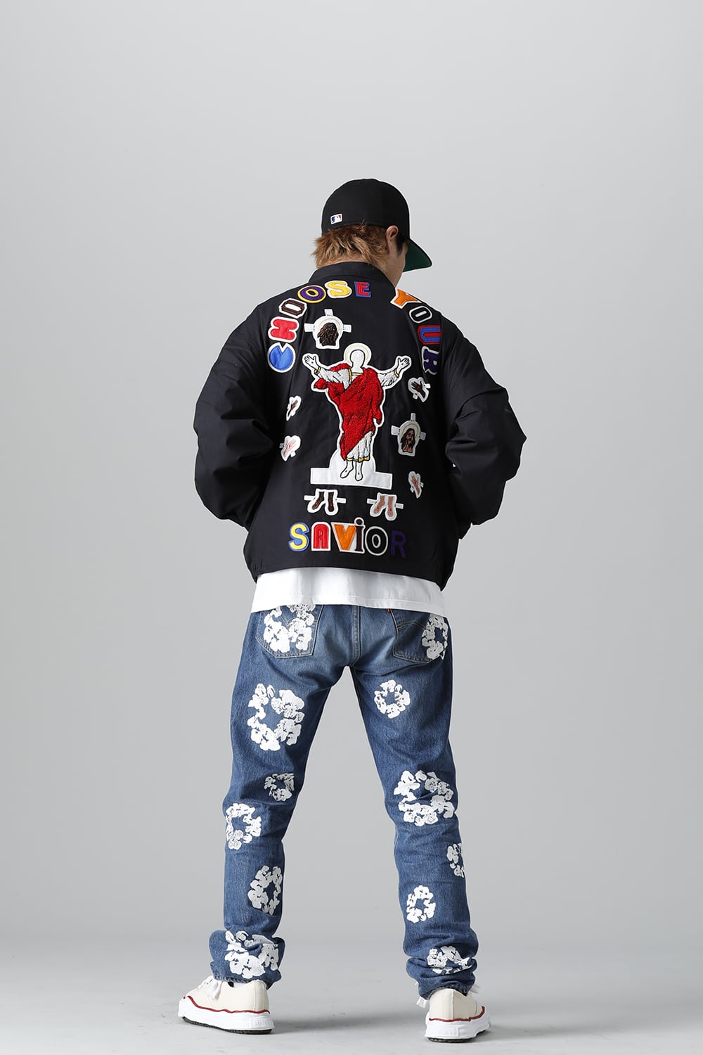 DENIM TEARS × ©SAINT M×××××× "SAINT TEARS" Swing Top Jacket Black