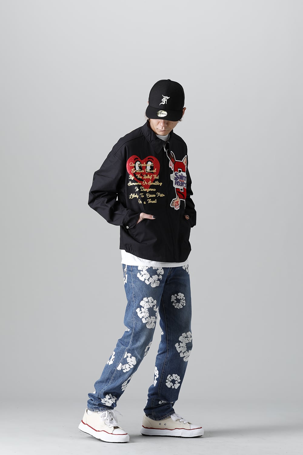 DENIM TEARS × ©SAINT M×××××× "SAINT TEARS" Swing Top Jacket Black