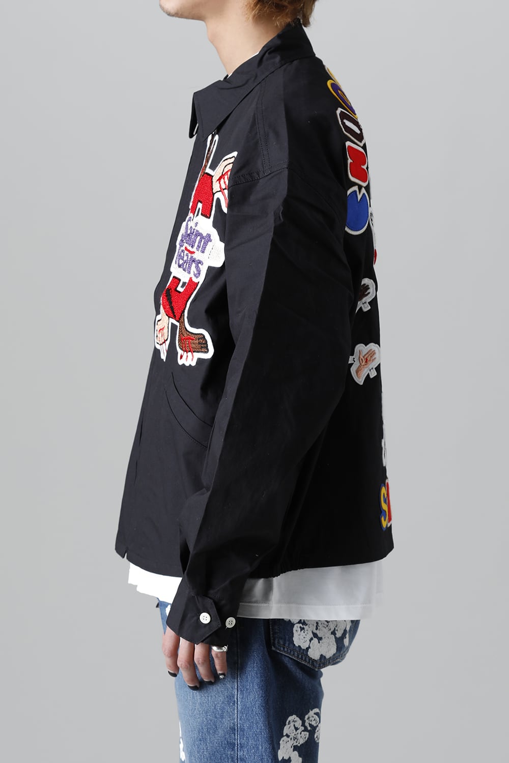 DENIM TEARS × ©SAINT M×××××× "SAINT TEARS" Swing Top Jacket Black