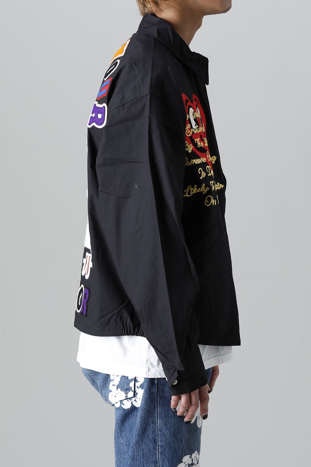 DENIM TEARS × ©SAINT M×××××× "SAINT TEARS" Swing Top Jacket Black