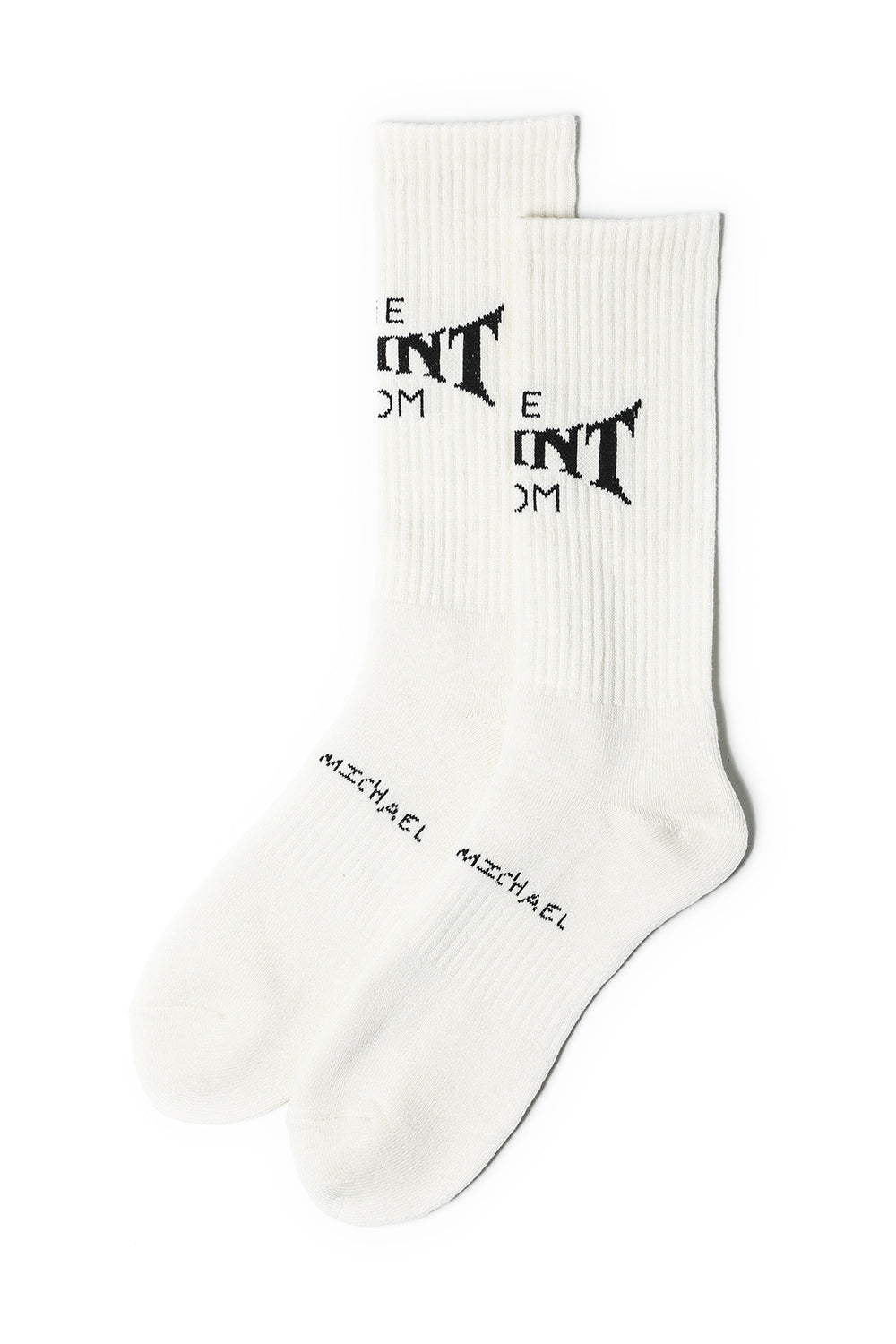 SHERMER ACADEMY × ©SAINT M×××××× SAINT ROOM Socks Ecru × Black