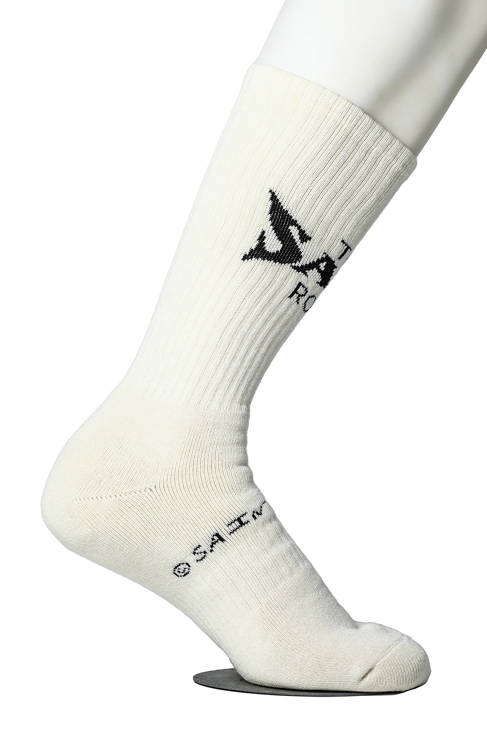 SHERMER ACADEMY × ©SAINT M×××××× SAINT ROOM Socks Ecru × Black
