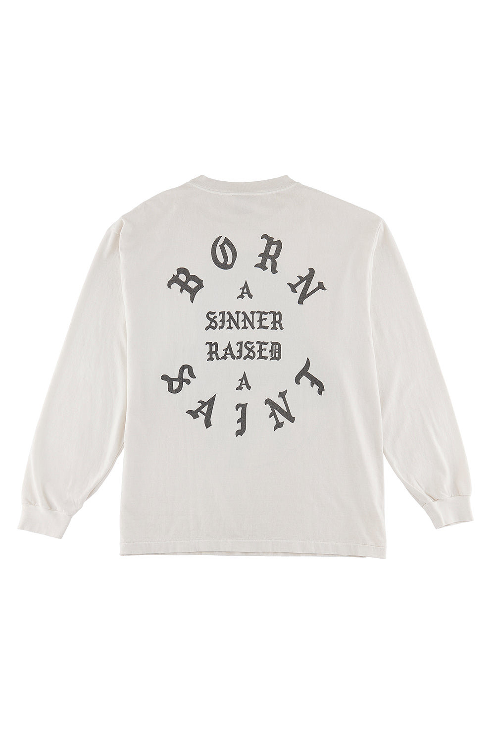 BORN X RAISED × ©SAINT M×××××× CLOWN Long sleeve T-shirt White