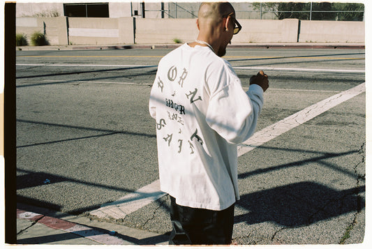 BORN X RAISED × ©SAINT M×××××× CLOWN Long sleeve T-shirt White