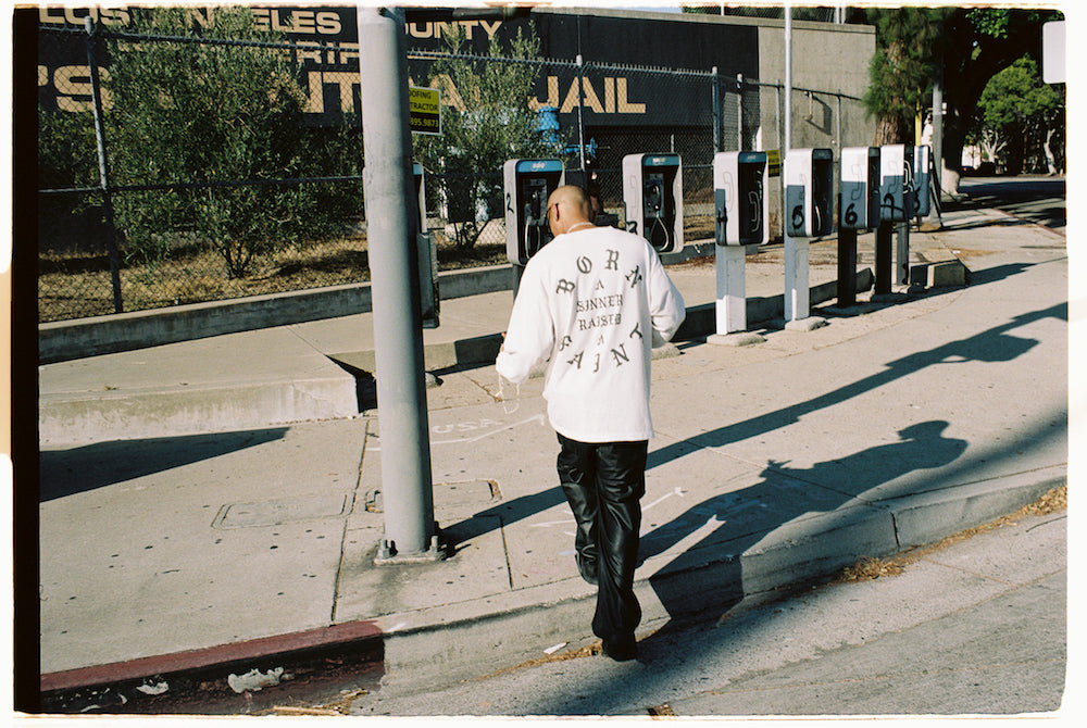 BORN X RAISED × ©SAINT M×××××× CLOWN Long sleeve T-shirt White