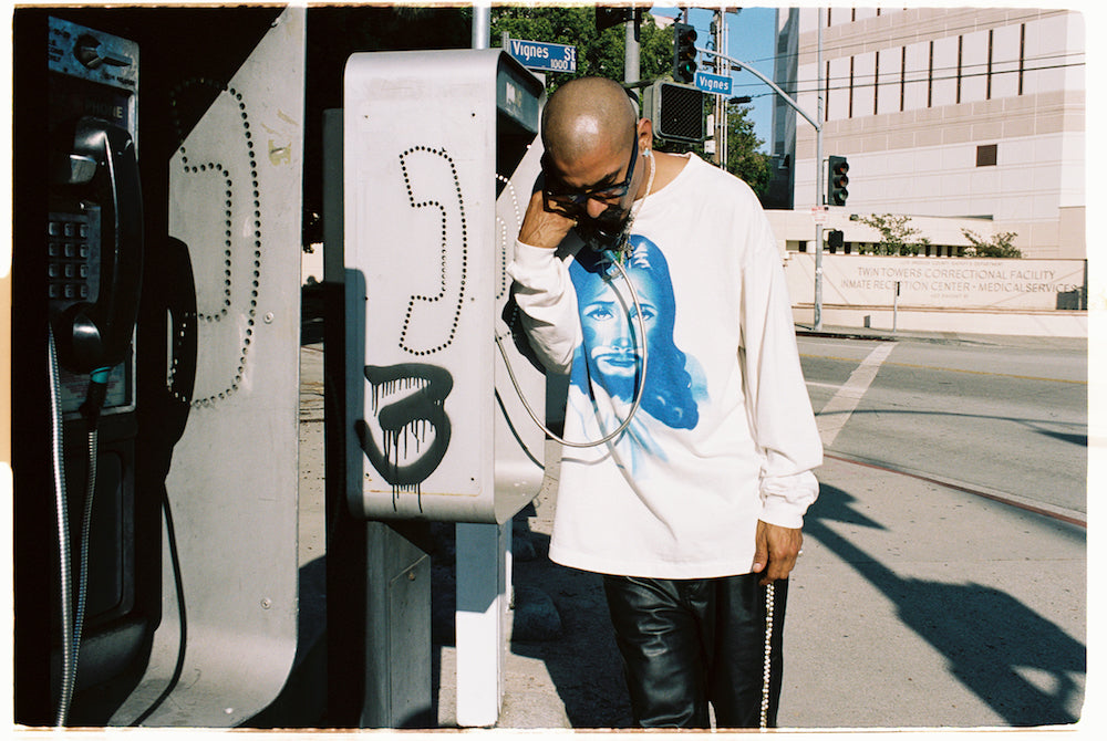 BORN X RAISED × ©SAINT M×××××× CLOWN Long sleeve T-shirt White