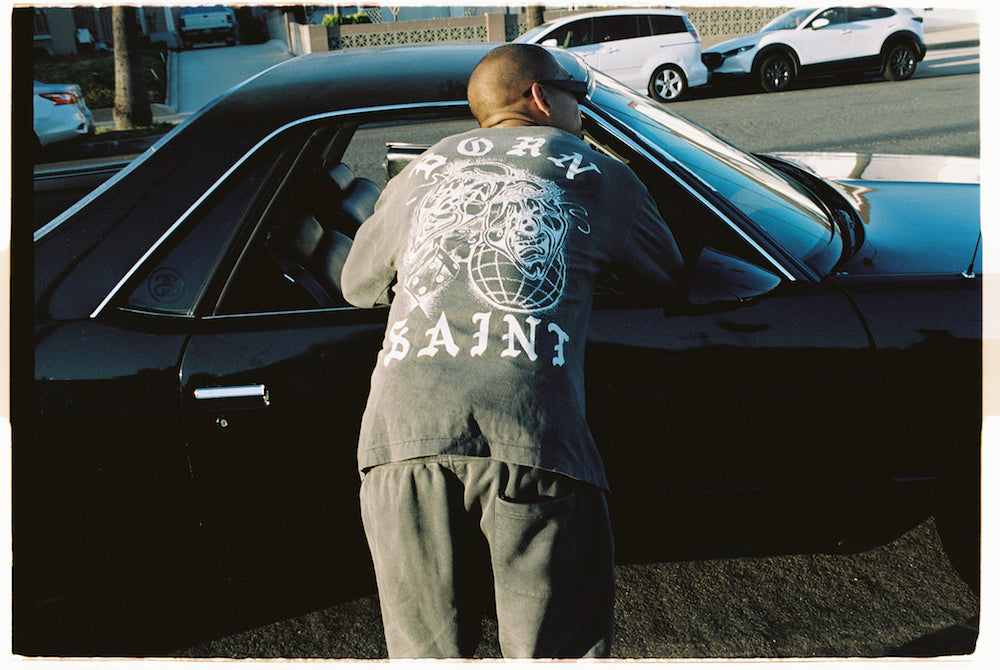 BORN X RAISED × ©SAINT M×××××× BORN SAINT Long sleeve T-shirt