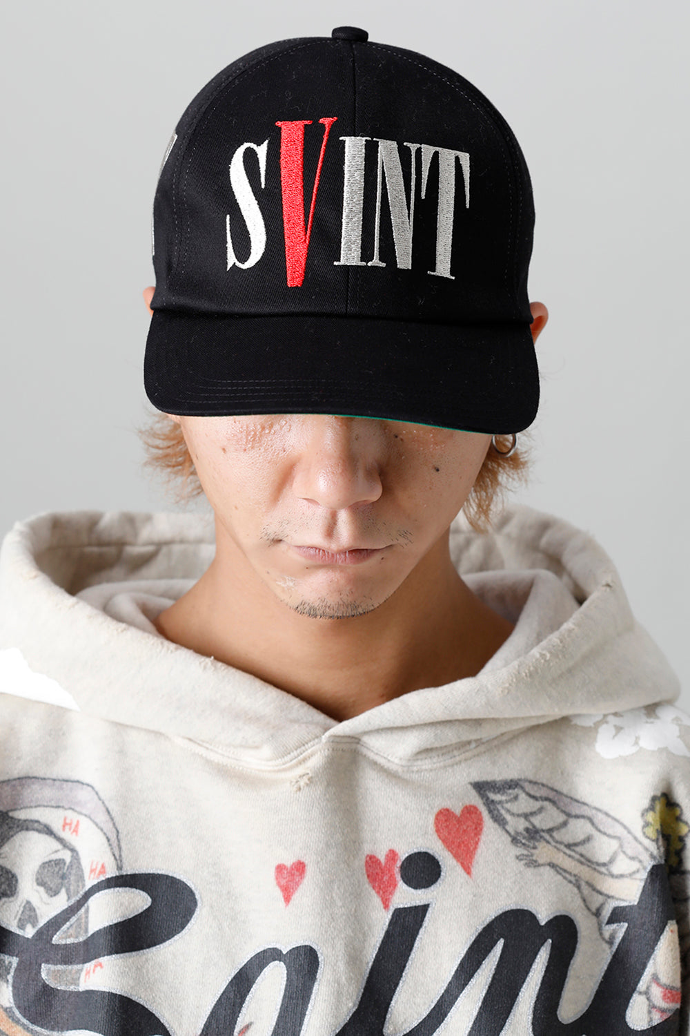 VLONE × ©SAINT M×××××× Cap Black