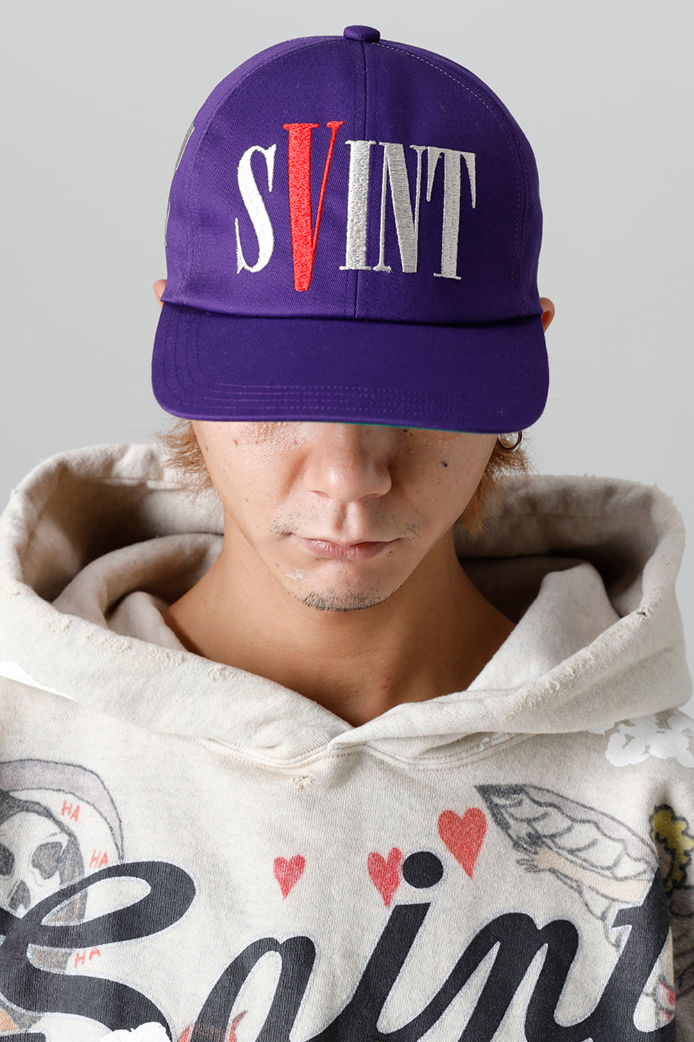 VLONE × ©SAINT M×××××× Cap Purple