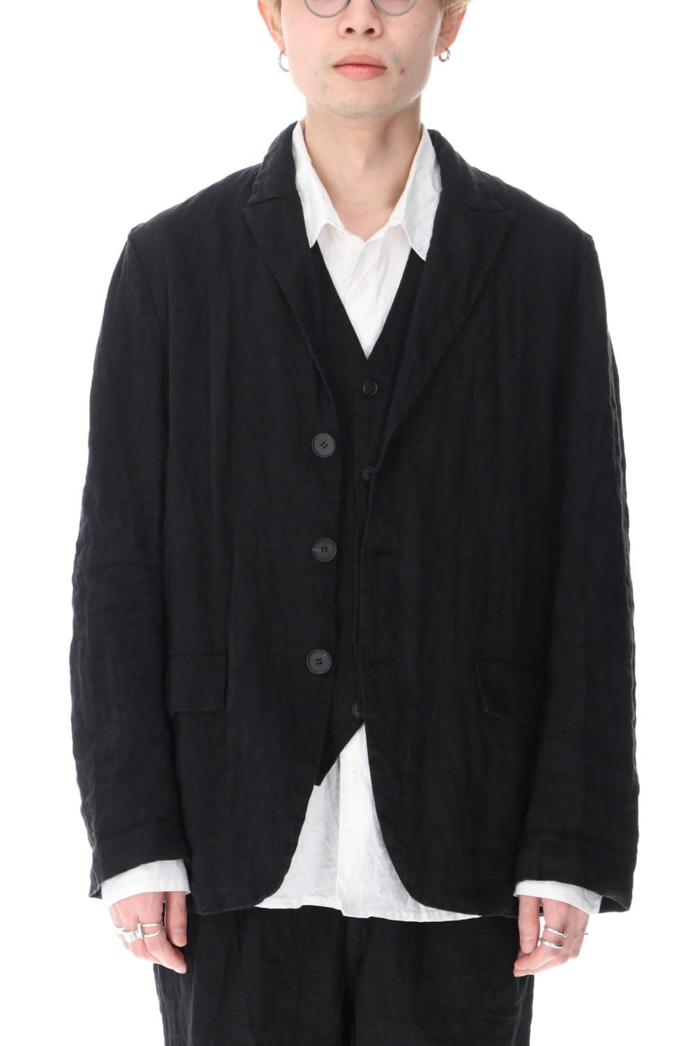 Artist Linen 3B Peaked Lapel Jacket 