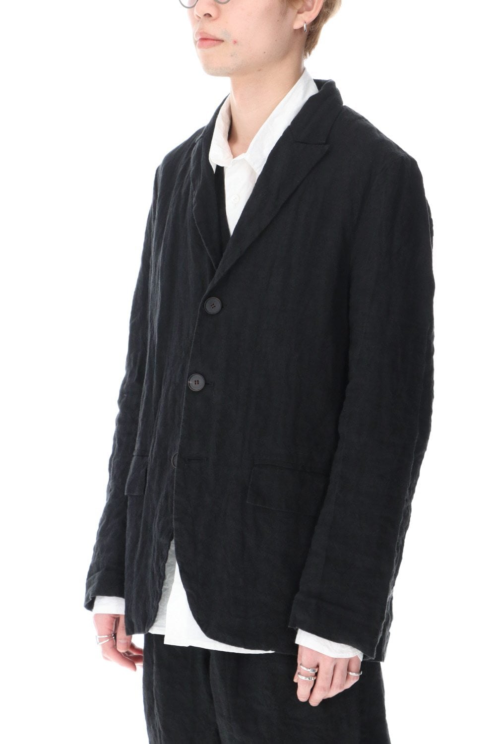 Artist Linen 3B Peaked Lapel Jacket 