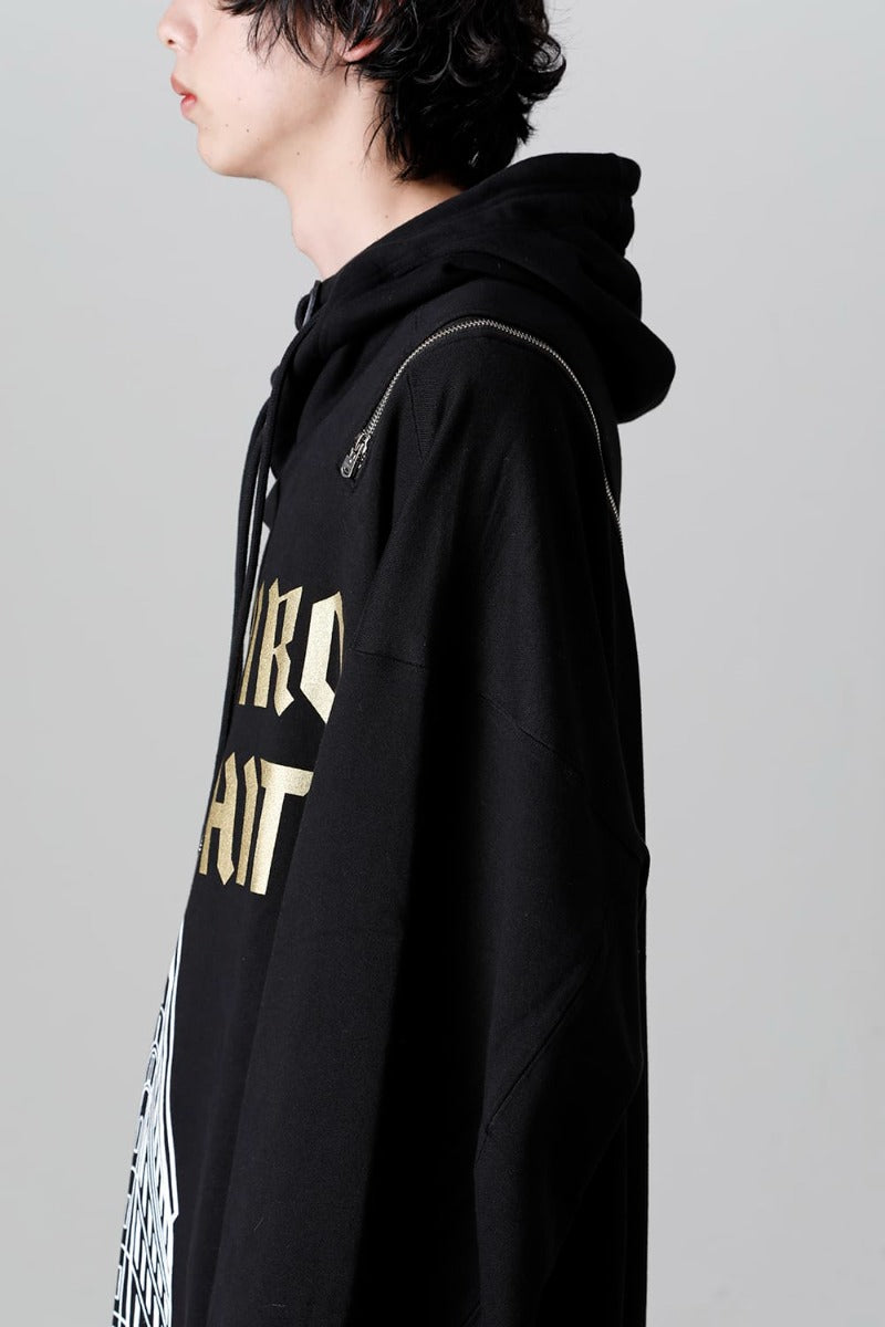 double zip balloon shaped hoodie.
