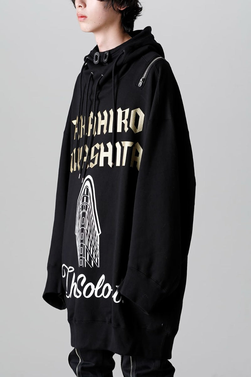 double zip balloon shaped hoodie.