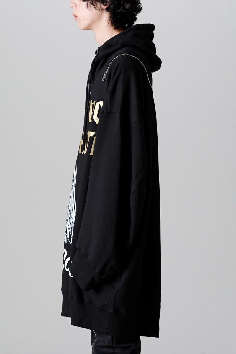 double zip balloon shaped hoodie.