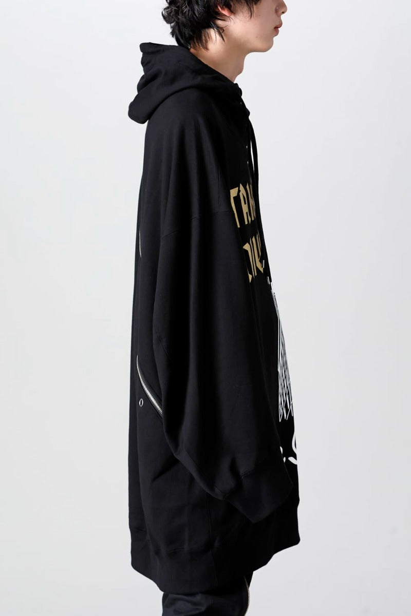 double zip balloon shaped hoodie.
