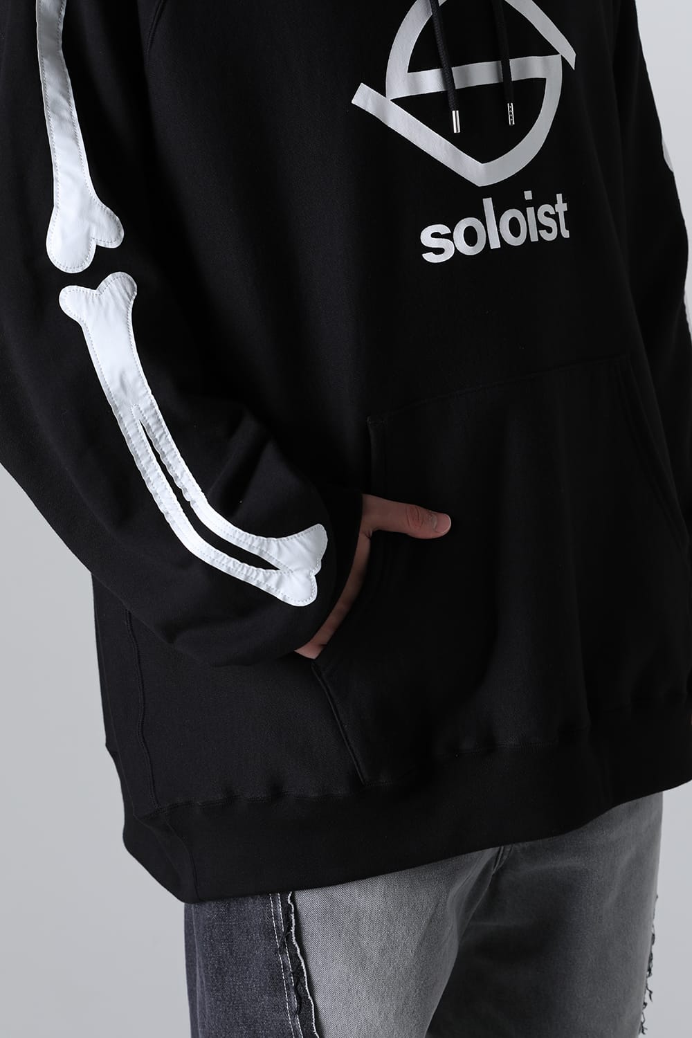 back gusset sleeve hoodie. (bone type02)