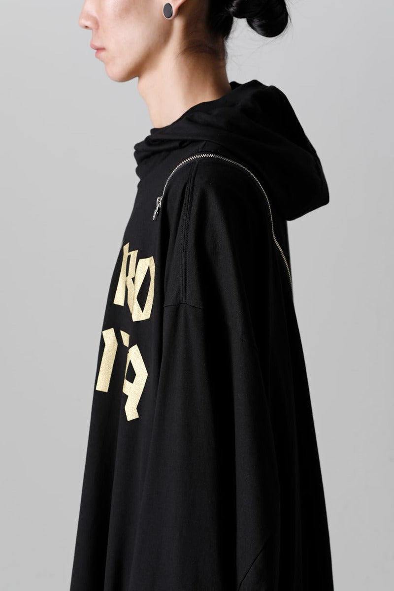 ダブルジップ バルーンシェイプド バラクラバ ネック シャツ