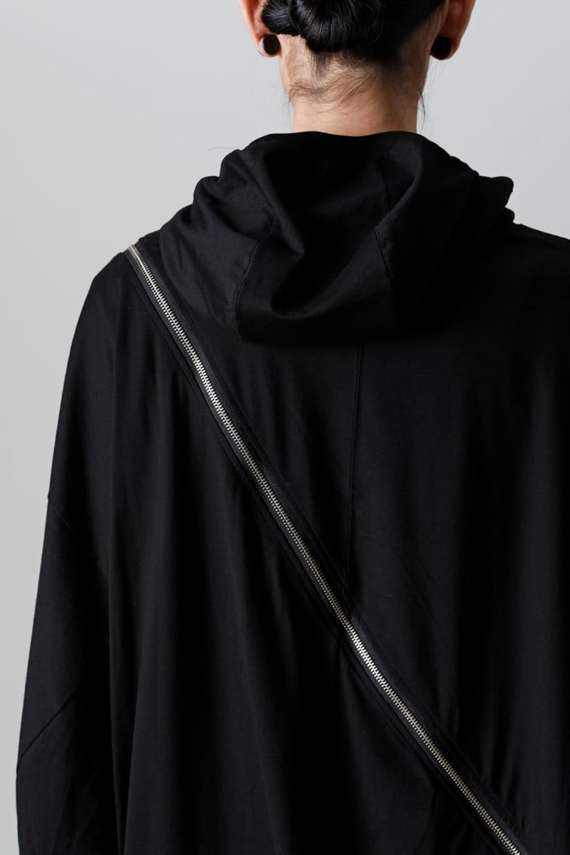 ダブルジップ バルーンシェイプド バラクラバ ネック シャツ