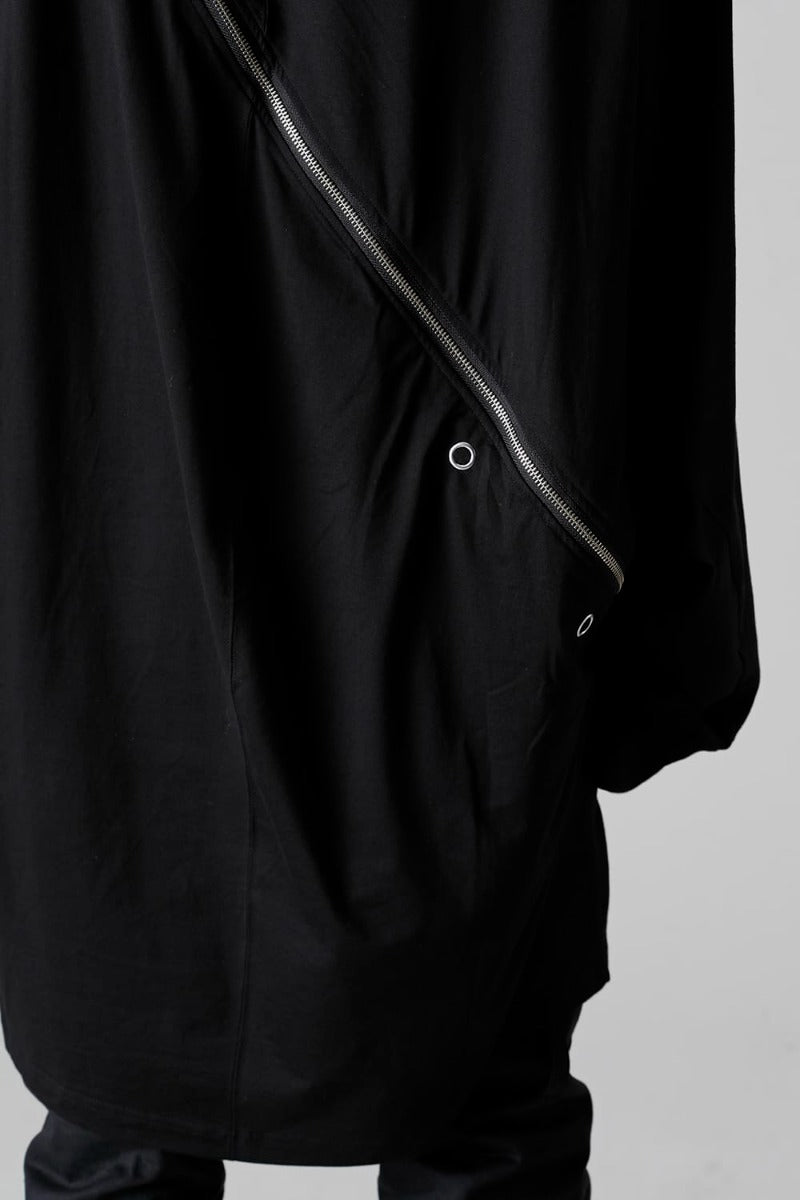 ダブルジップ バルーンシェイプド バラクラバ ネック シャツ