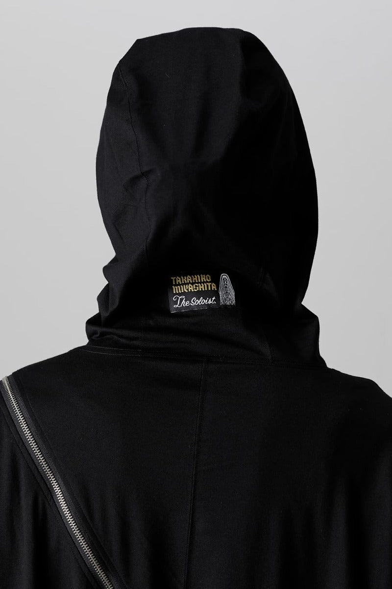 ダブルジップ バルーンシェイプド バラクラバ ネック シャツ