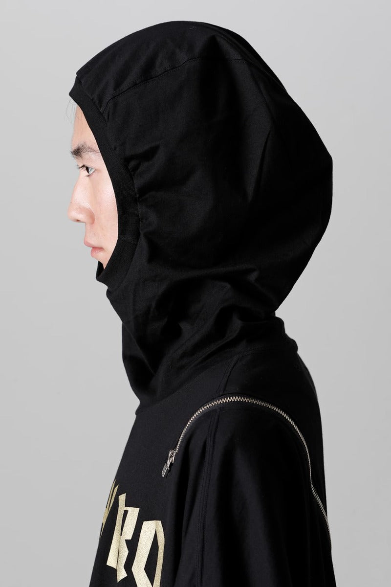 ダブルジップ バルーンシェイプド バラクラバ ネック シャツ