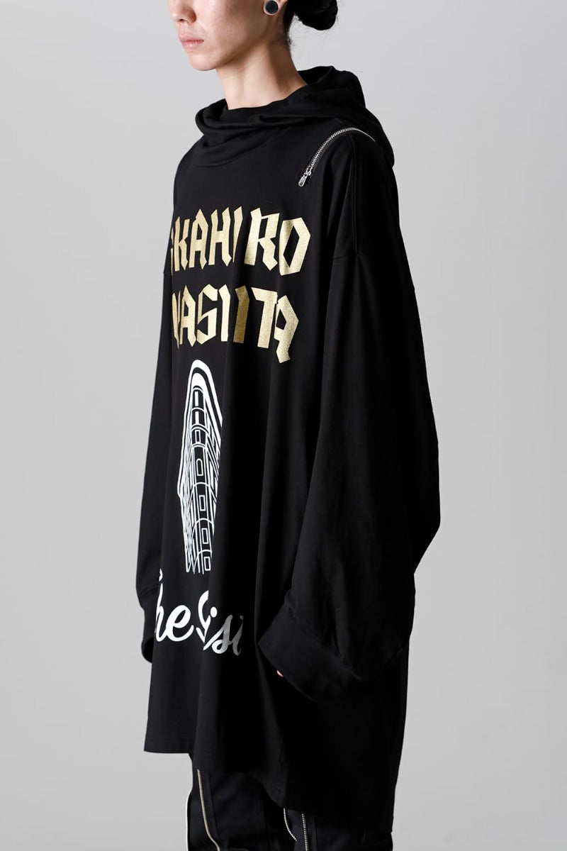 ダブルジップ バルーンシェイプド バラクラバ ネック シャツ