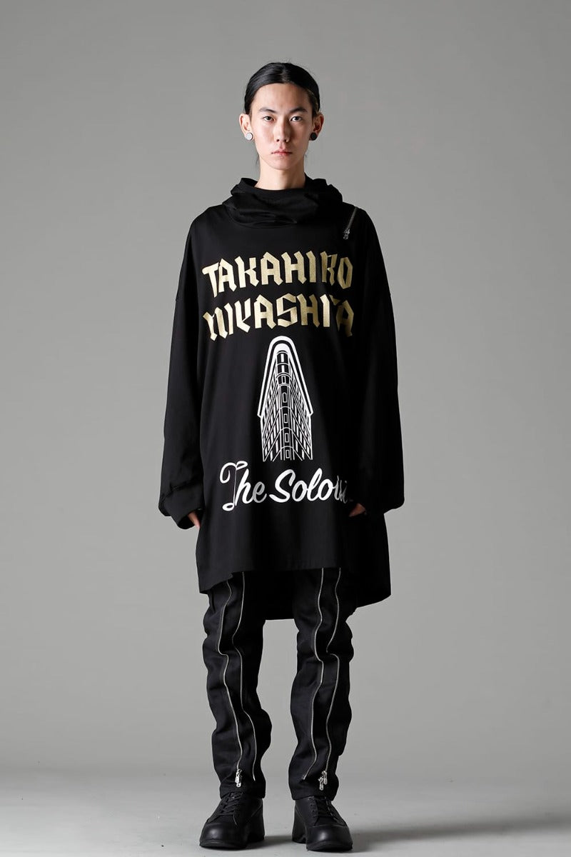 ダブルジップ バルーンシェイプド バラクラバ ネック シャツ