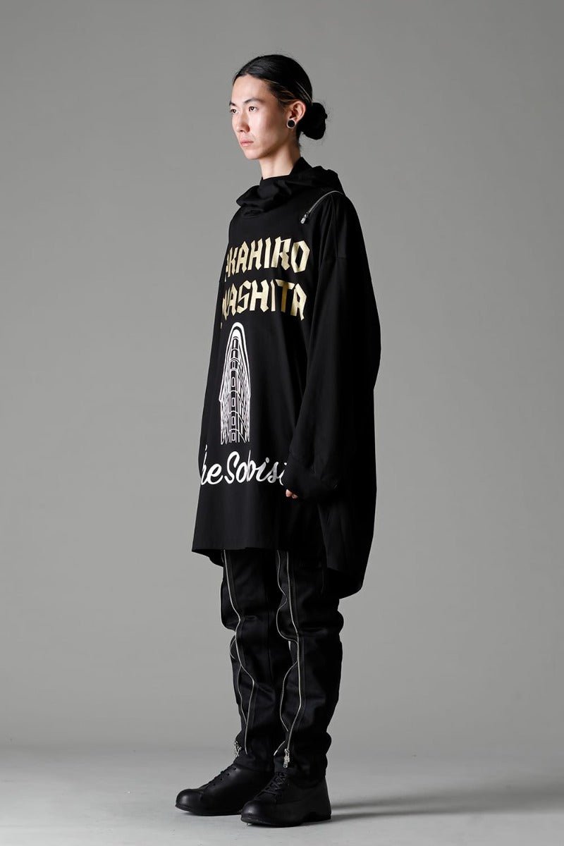 ダブルジップ バルーンシェイプド バラクラバ ネック シャツ