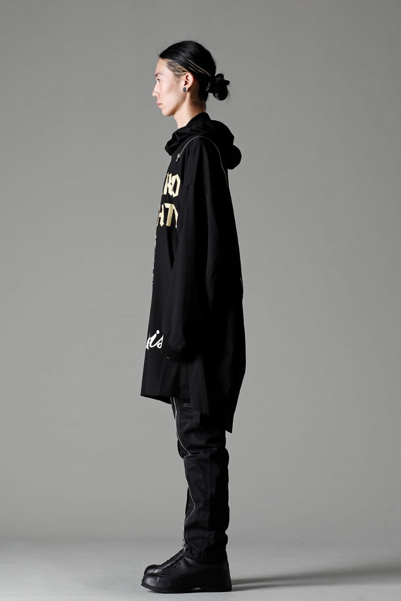 ダブルジップ バルーンシェイプド バラクラバ ネック シャツ