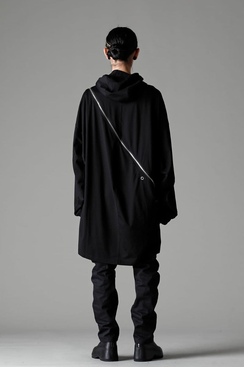 ダブルジップ バルーンシェイプド バラクラバ ネック シャツ