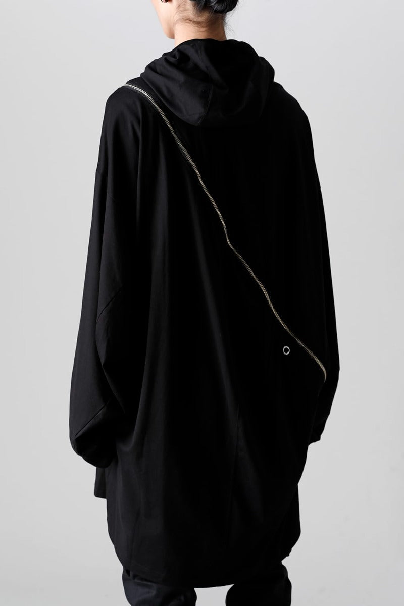 ダブルジップ バルーンシェイプド バラクラバ ネック シャツ