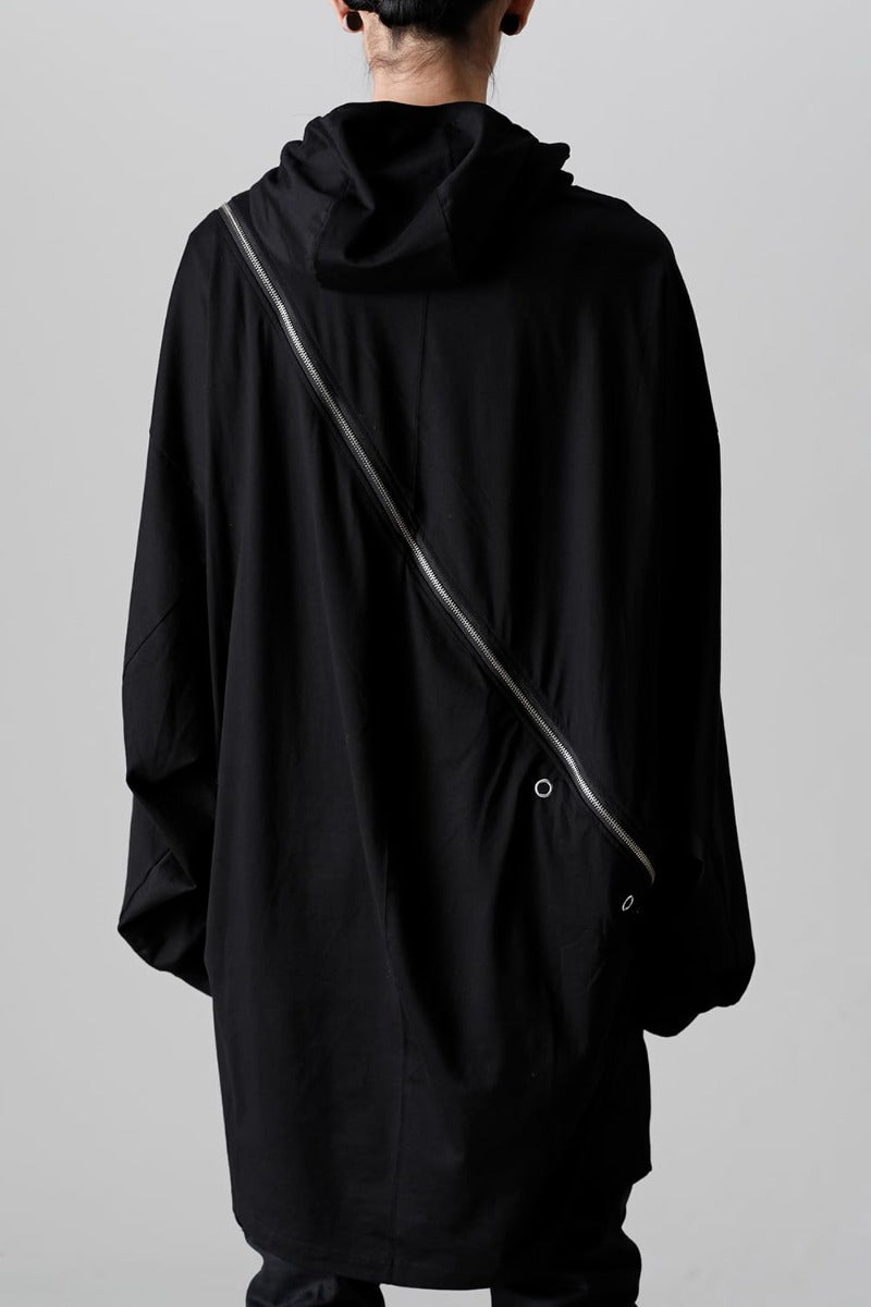 ダブルジップ バルーンシェイプド バラクラバ ネック シャツ