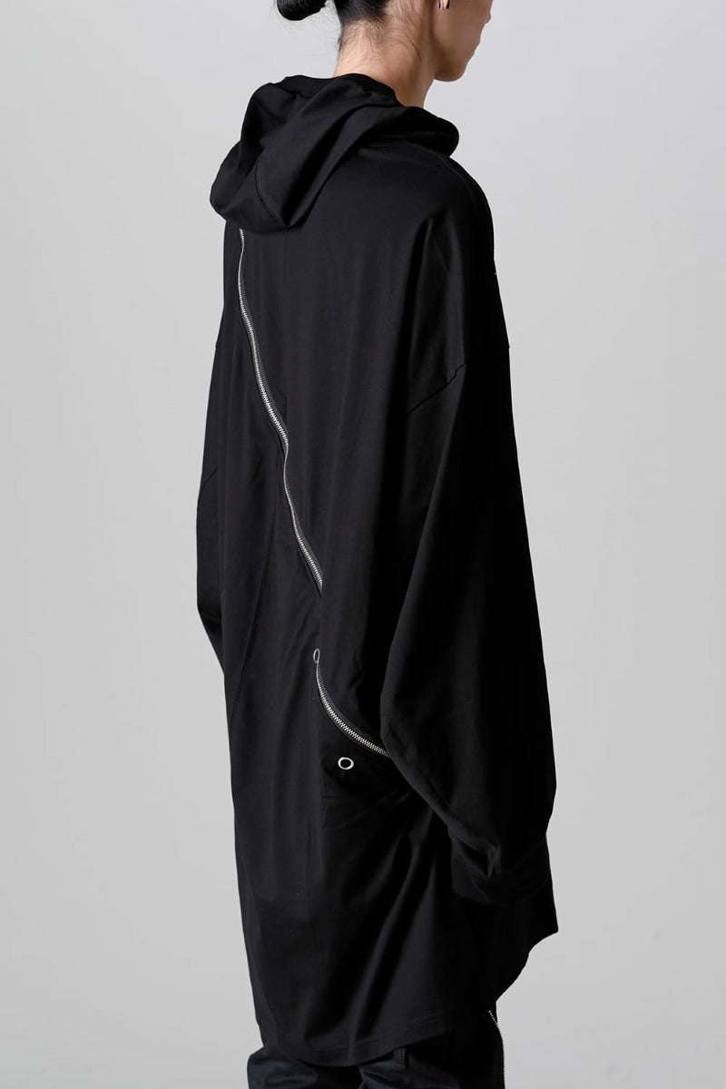 ダブルジップ バルーンシェイプド バラクラバ ネック シャツ