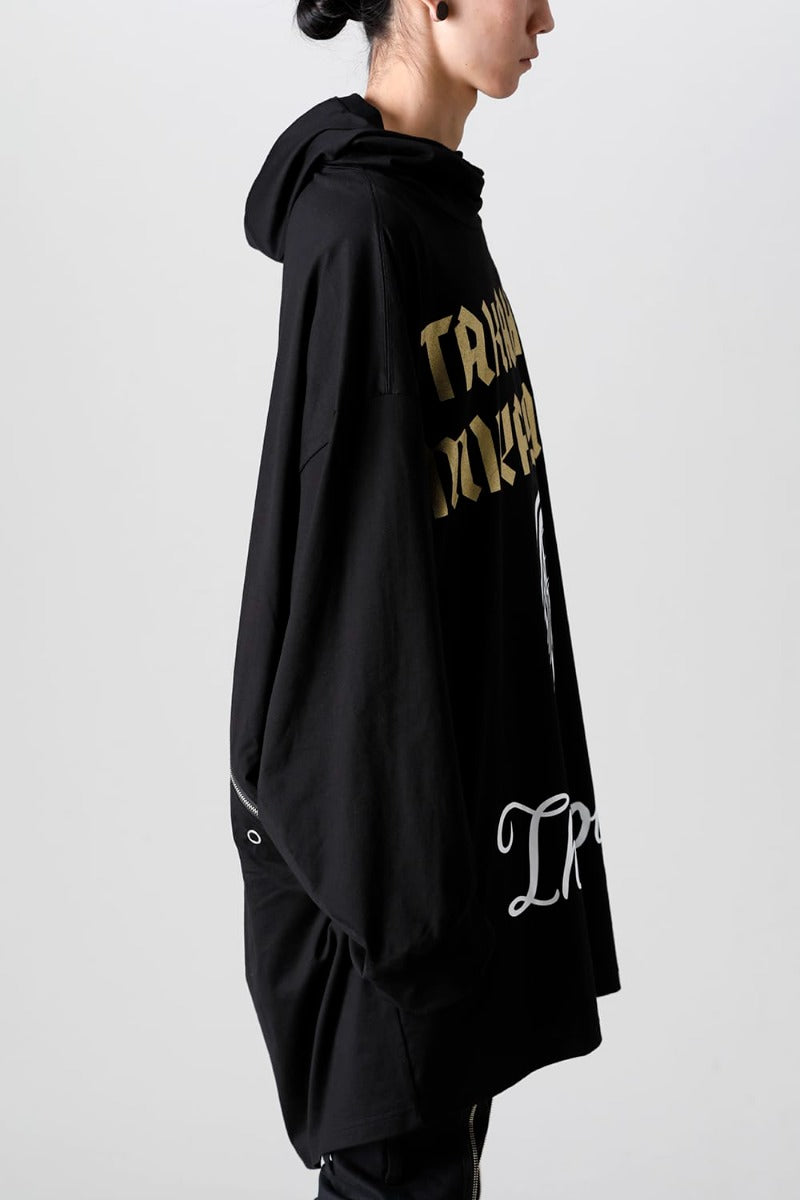 ダブルジップ バルーンシェイプド バラクラバ ネック シャツ