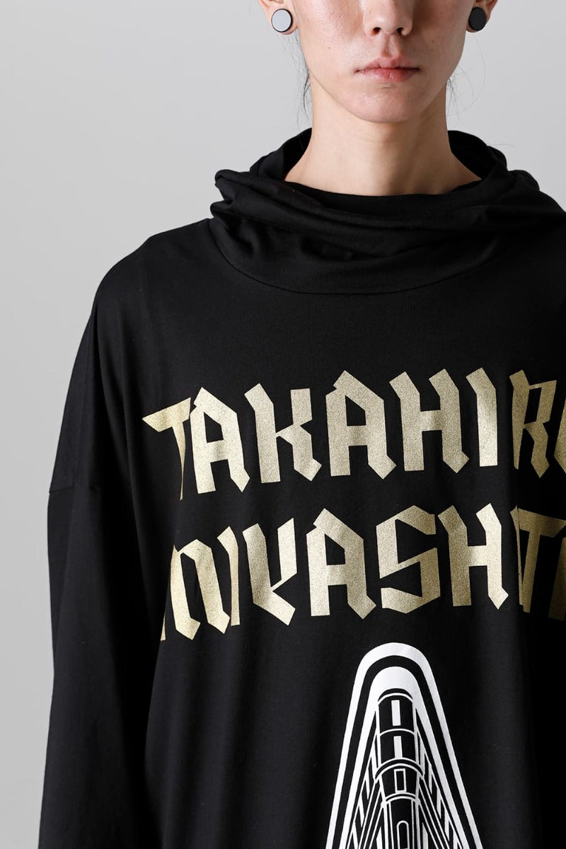 ダブルジップ バルーンシェイプド バラクラバ ネック シャツ