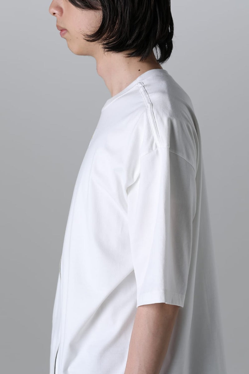 new two-way zip reverse oversized s/s t.(Jersey)(solid)